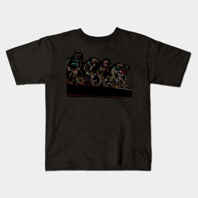 bmx Kids T-Shirt by rickylabellevie